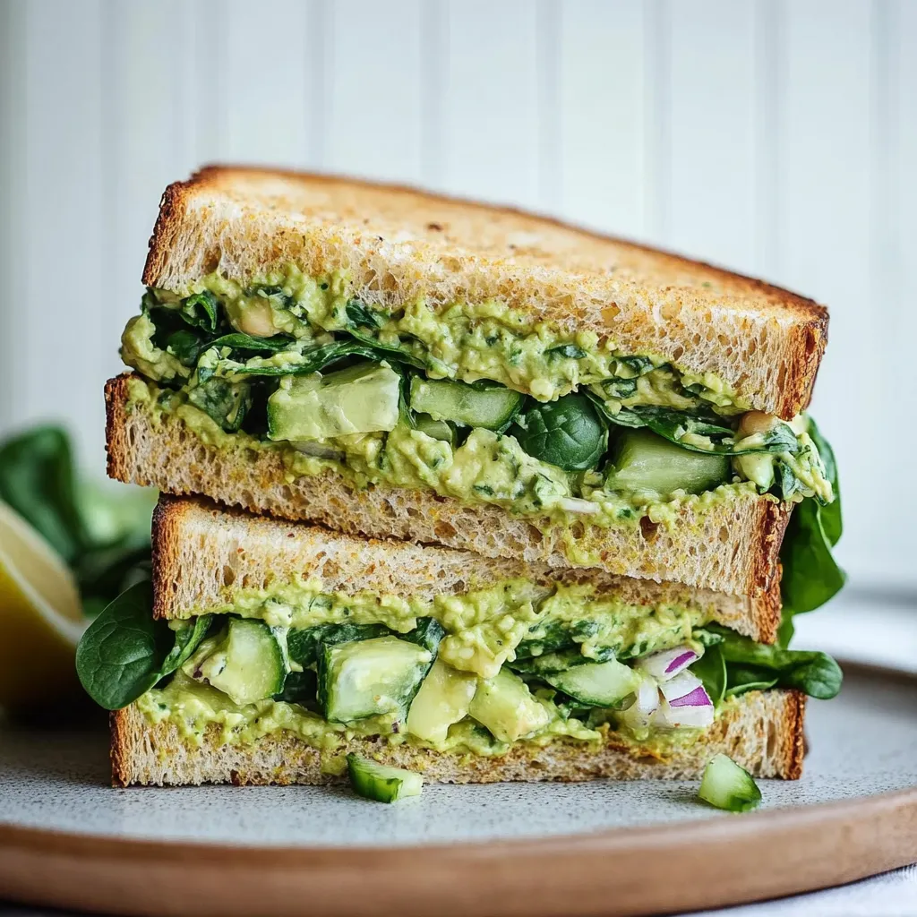 A sandwich with lettuce and avocado.