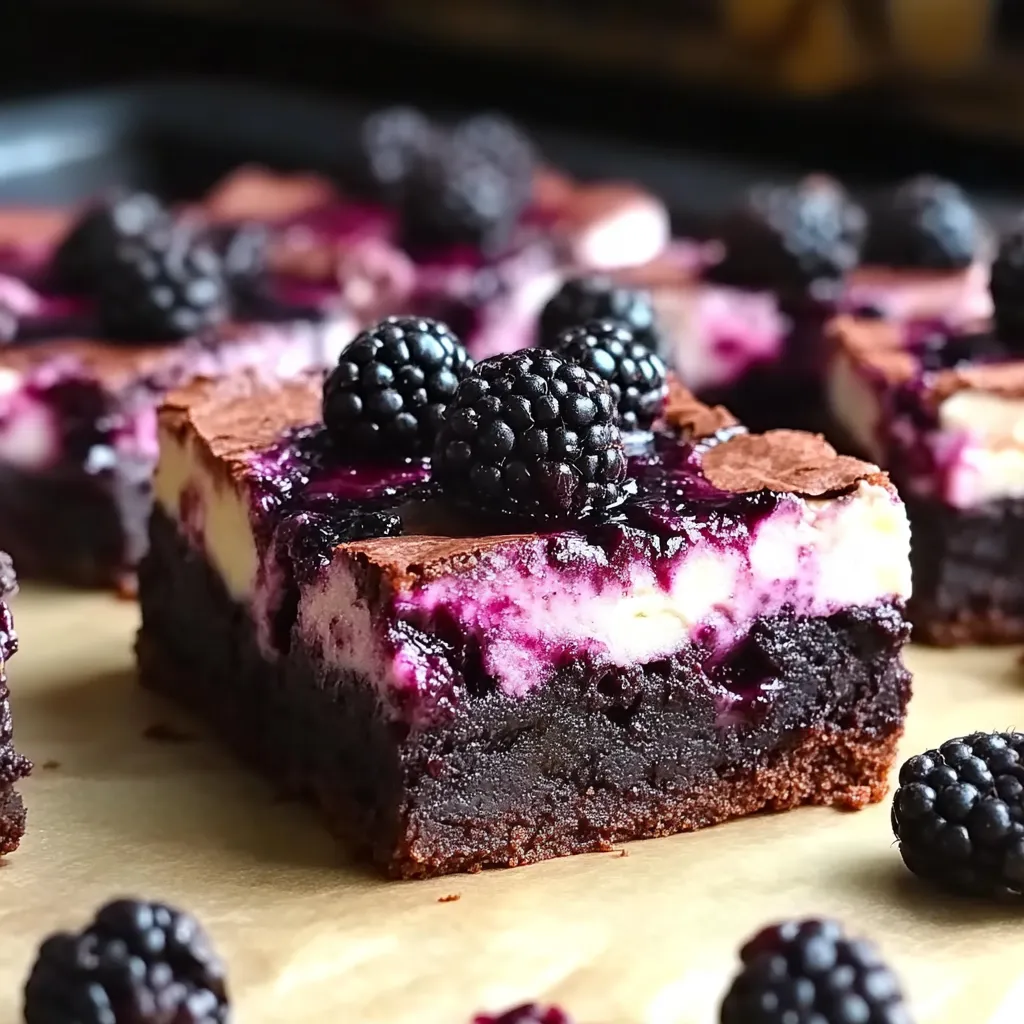 A close up of a chocolate dessert with blackberries on top.
