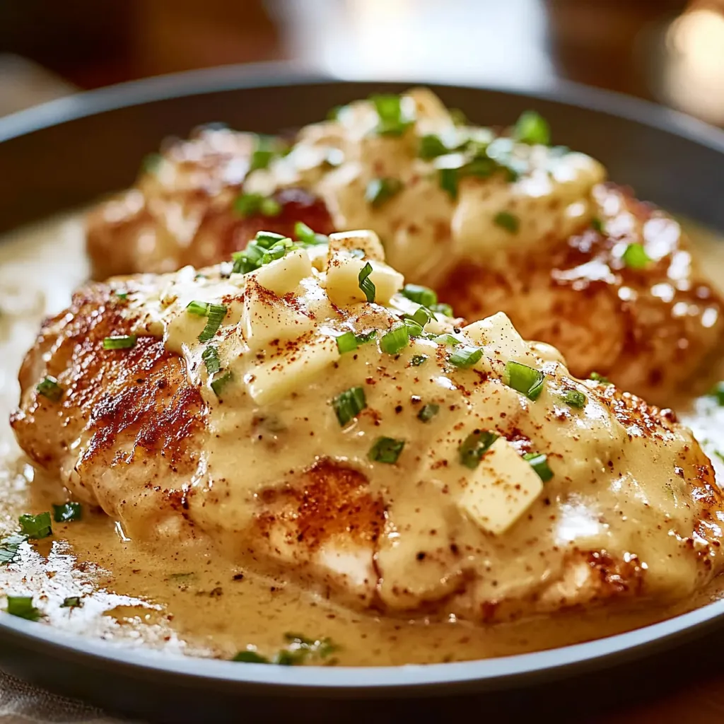 A plate of food with chicken and sauce.