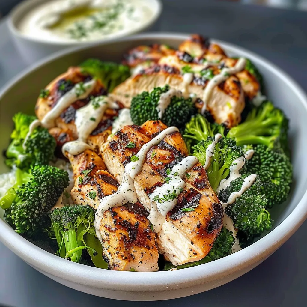 A bowl of food with broccoli and meat.