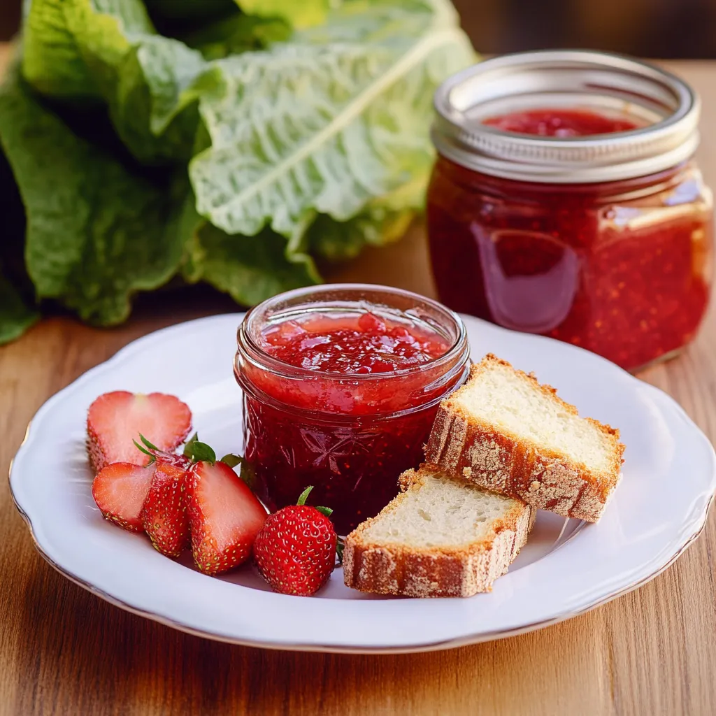 A plate of food with strawberries and bread.