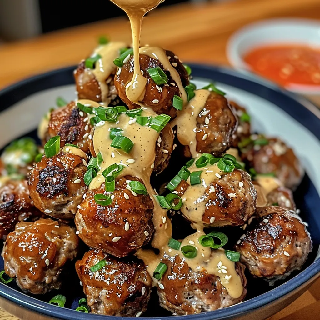 A bowl of meatballs with sauce.
