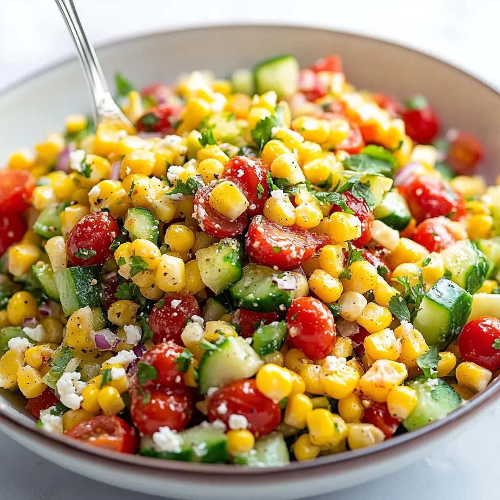 A bowl of vegetables with a fork in it.