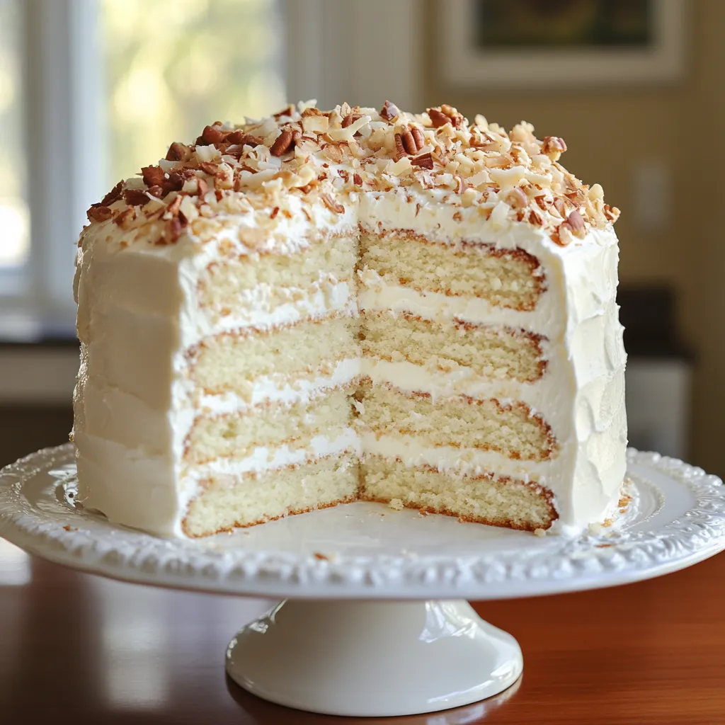 A slice of cake on a plate.