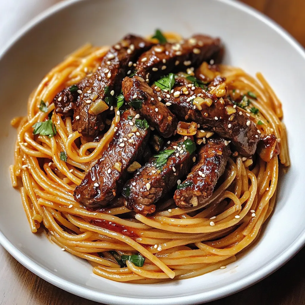 A bowl of noodles with meat and vegetables.