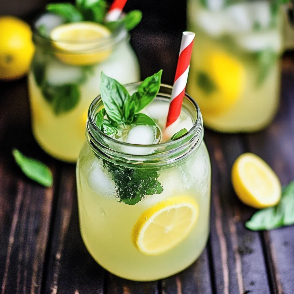 A glass of lemonade with a straw in it.