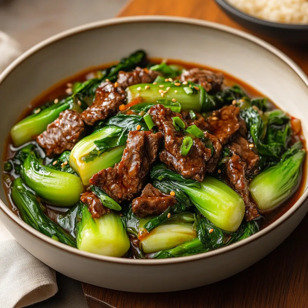 A bowl of beef and broccoli.
