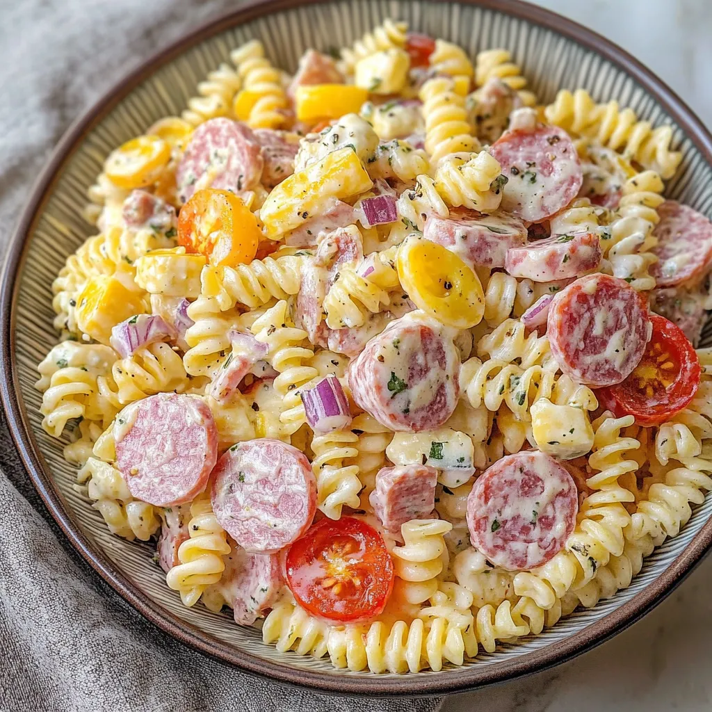A bowl of pasta with meatballs and tomatoes.