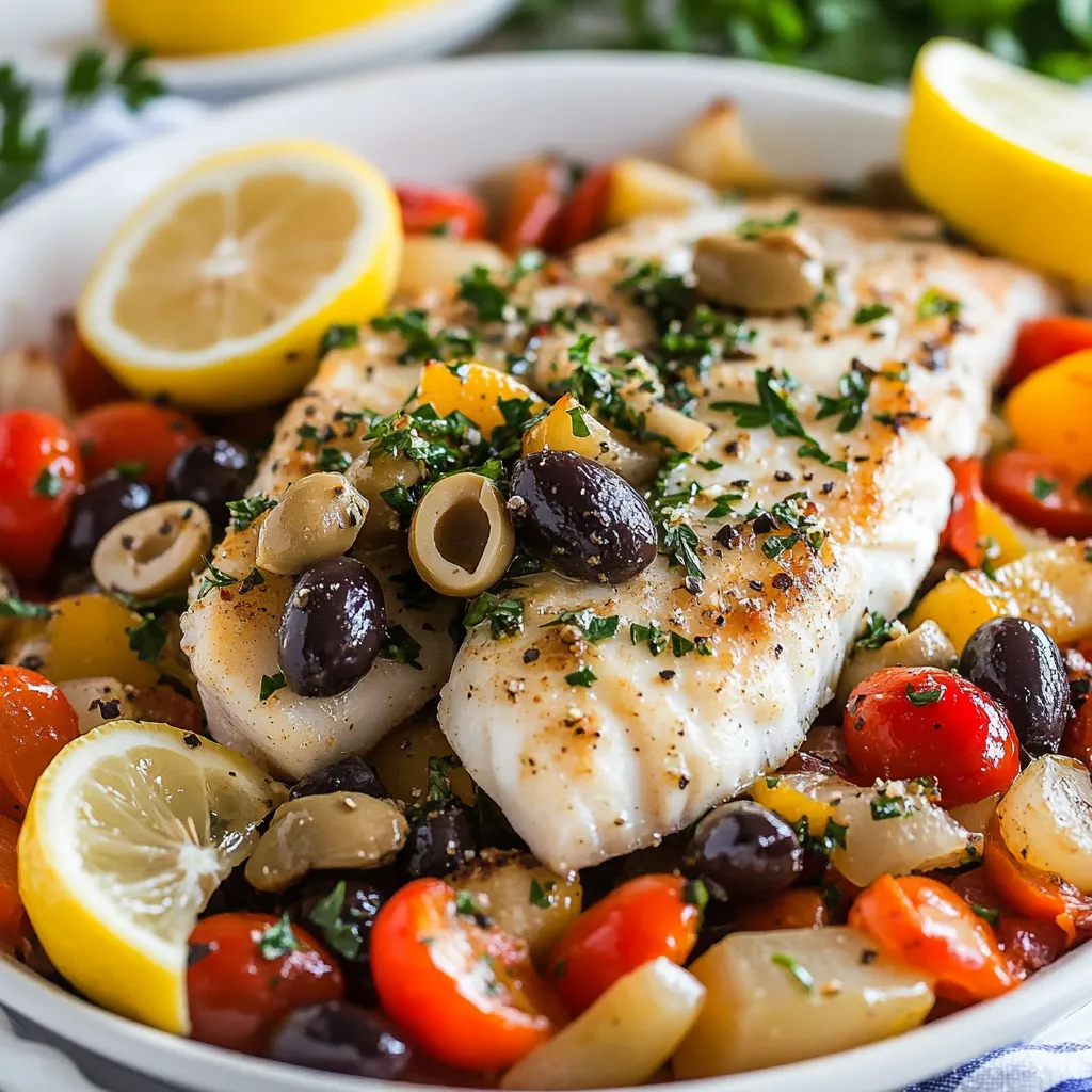 A plate of food with fish and vegetables.