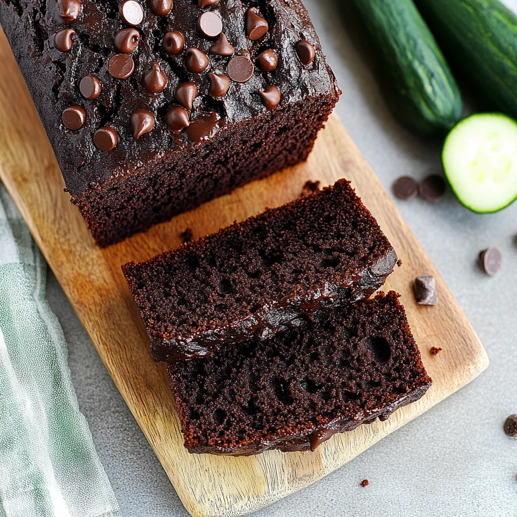 A slice of chocolate cake with chocolate chips.