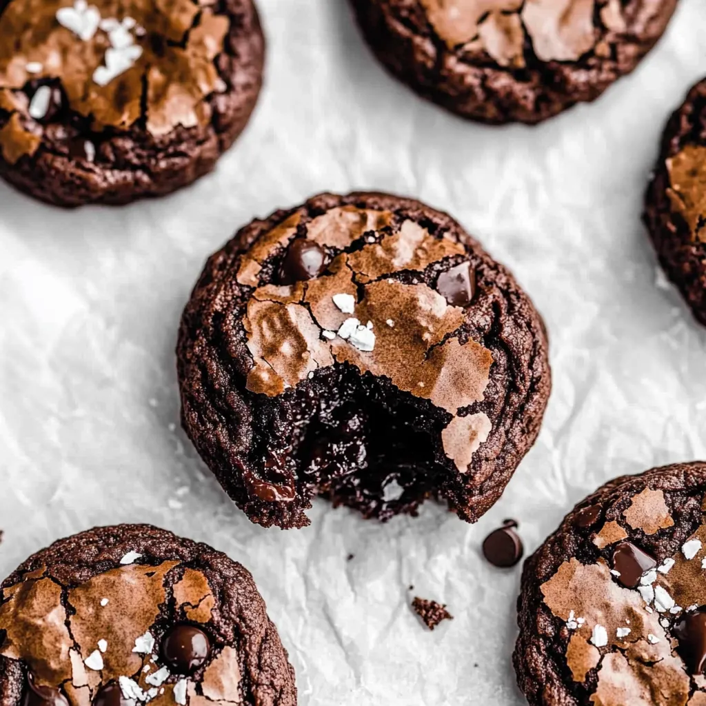 Chocolate chip cookies on a white plate.