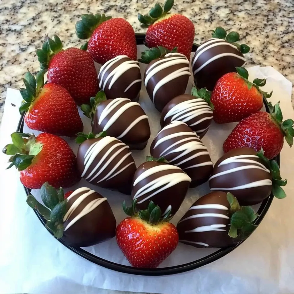 A bowl of chocolate covered strawberries.
