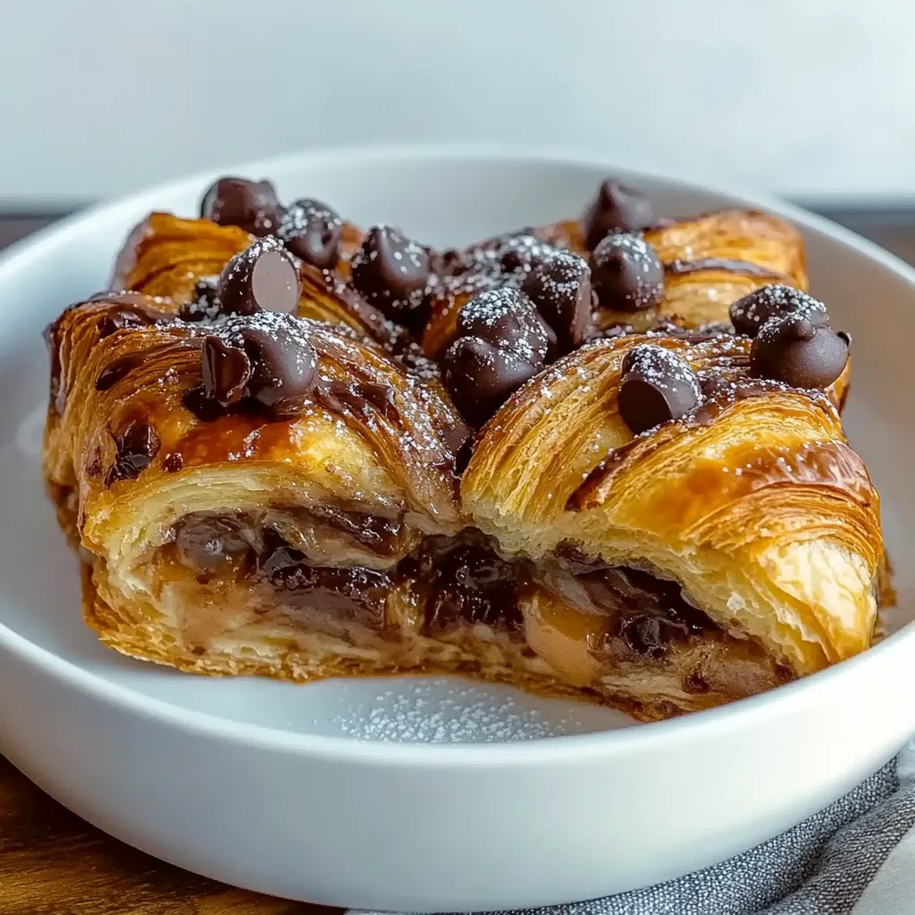 A plate of chocolate covered crepes.