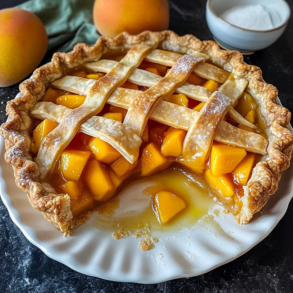 A pie with a yellow filling.