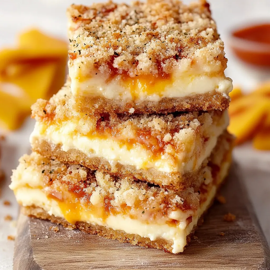 A stack of three cake bars.