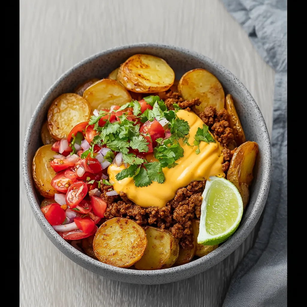 A bowl of food with a spoon in it.
