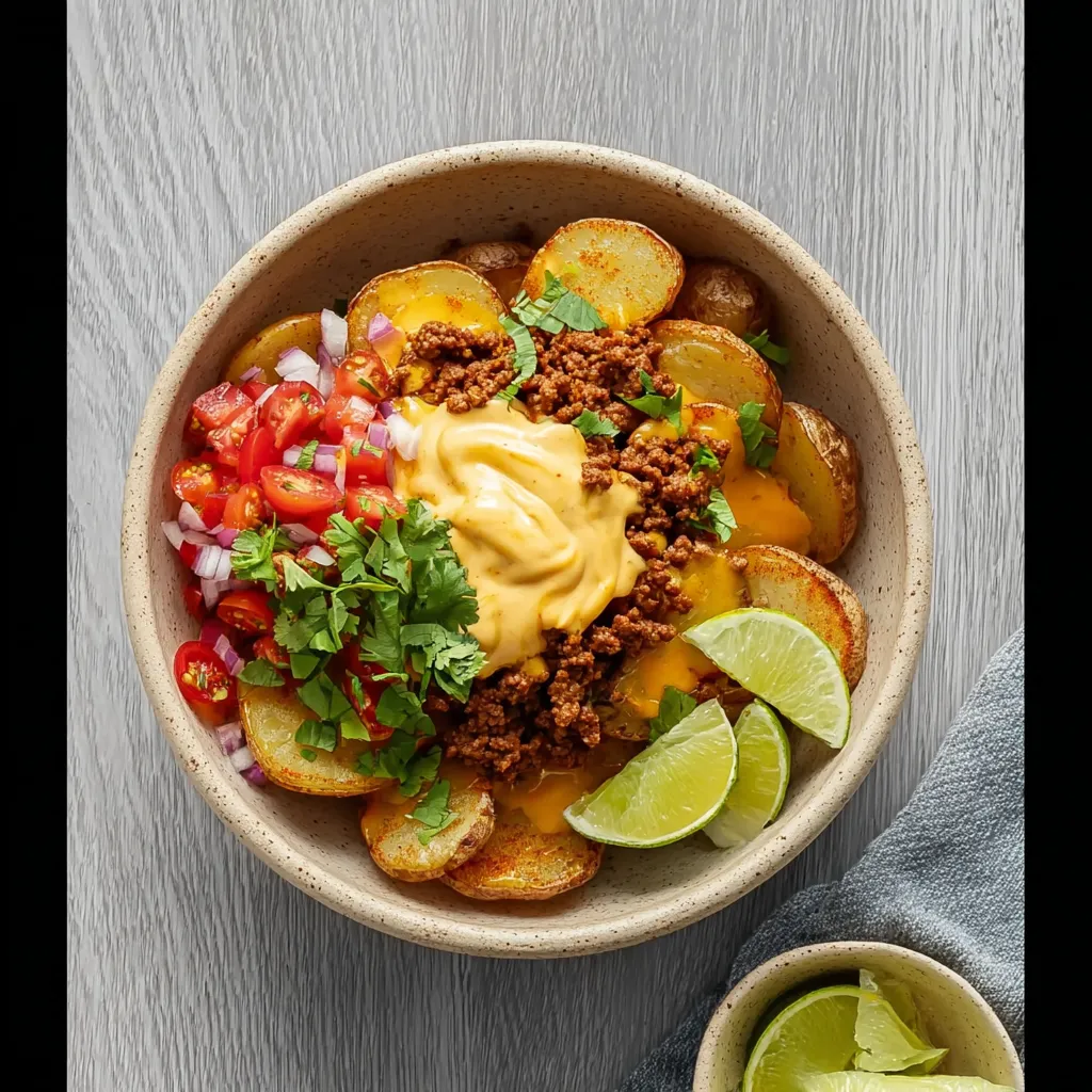 A bowl of food with a spoon in it.