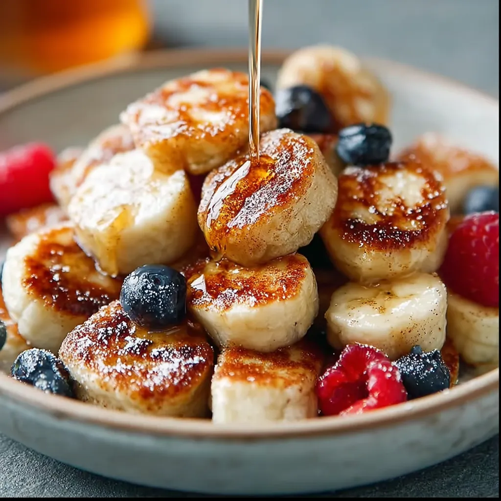 A bowl of food with bananas and blueberries.