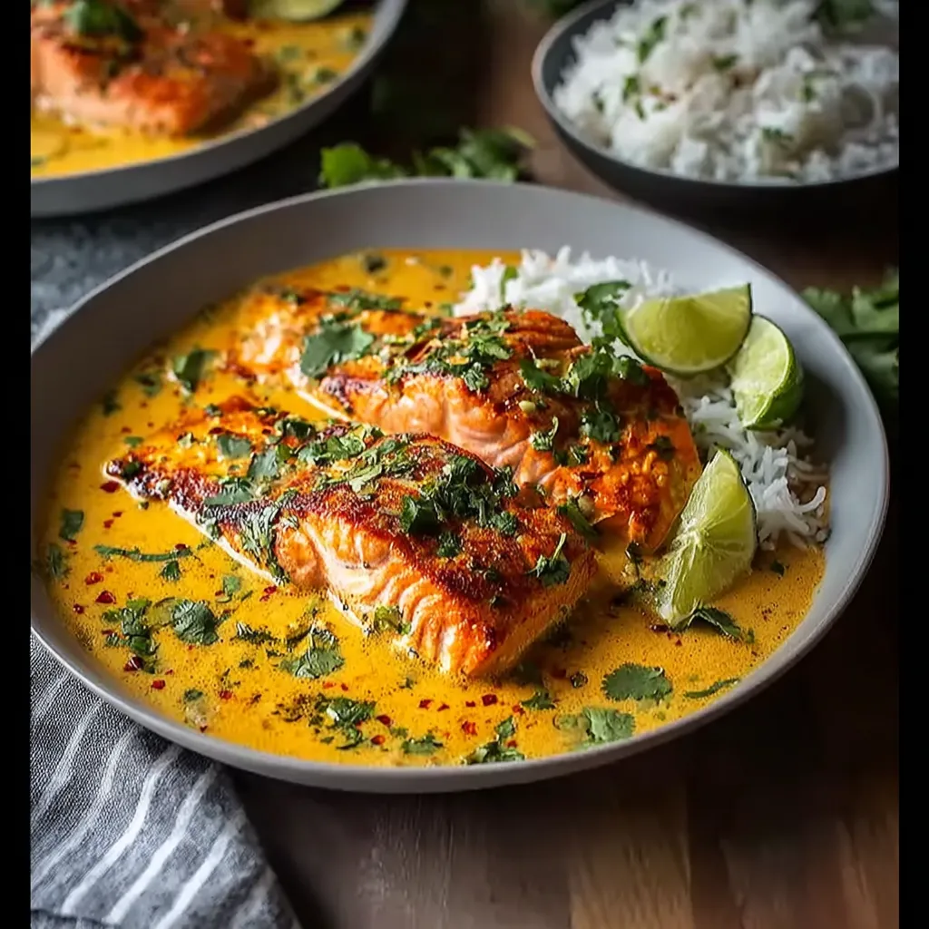 A plate of fish with rice and lime.