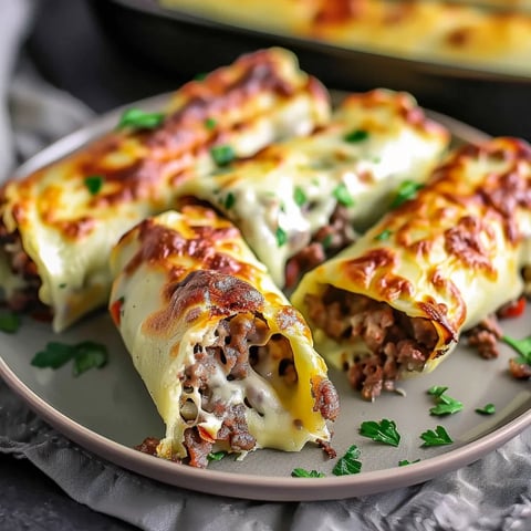 A plate of food with meat and cheese.